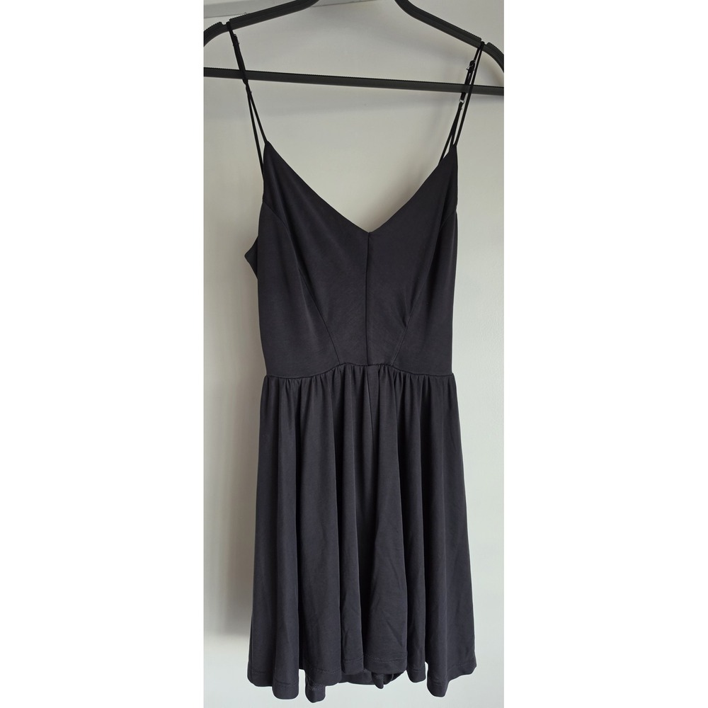Urban Outfitters Sleeveless Mini Dress Size L Black Solid Slip Tank Gown